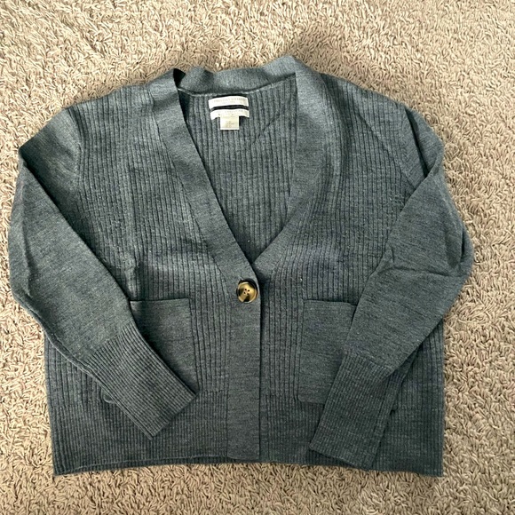 Gray cropped cardigan - Picture 1 of 1